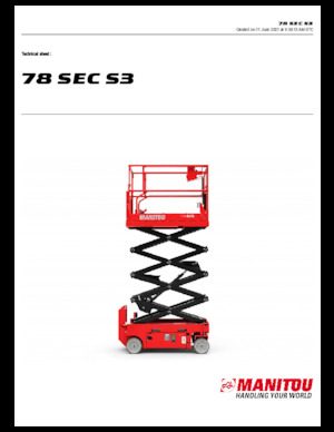 Piattaforme aeree verticali a pantografo su ruote Manitou 78 SEC S3