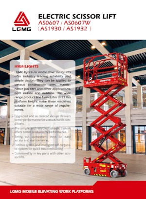 Piattaforme aeree verticali a pantografo su ruote LGMG  AS0607 