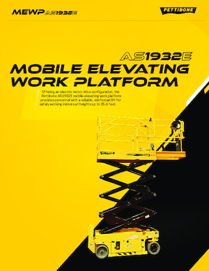 Piattaforme aeree verticali a pantografo su ruote Pettibone AS1932E