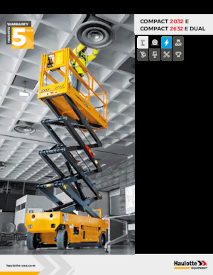 Piattaforme aeree verticali a pantografo su ruote Haulotte COMPACT 2632 E Dual