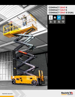 Piattaforme aeree verticali a pantografo su ruote Haulotte COMPACT 3947 E Dual