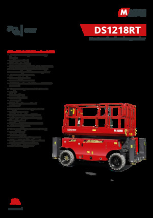 Piattaforme aeree verticali a pantografo su ruote MAGNI DS1218RT