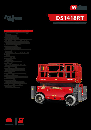Piattaforme aeree verticali a pantografo su ruote MAGNI DS1418RT