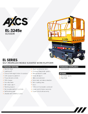 Piattaforme aeree verticali a pantografo su ruote AXCS EL-3245e