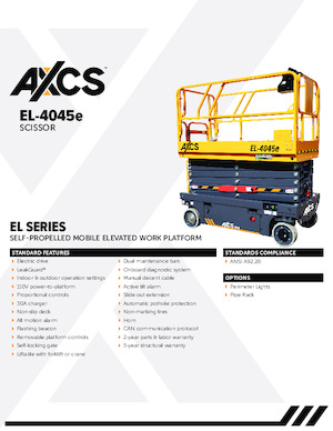 Piattaforme aeree verticali a pantografo su ruote AXCS EL-4045e