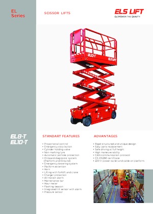 Piattaforme aeree verticali a pantografo su ruote ELS Lift EL 8-T