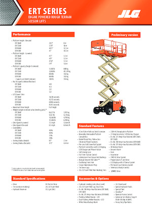 Piattaforme aeree verticali a pantografo su ruote JLG ERT4769