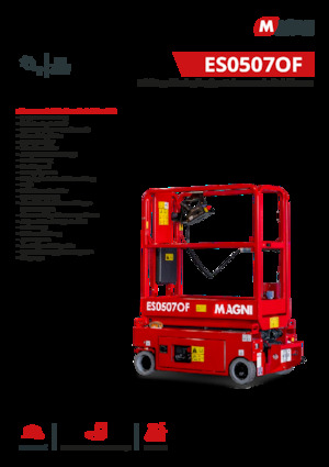 Piattaforme aeree verticali a pantografo su ruote MAGNI ES0507OF