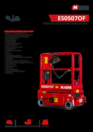 Piattaforme aeree verticali a pantografo su ruote MAGNI ES0507OF