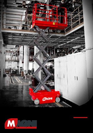 Piattaforme aeree verticali a pantografo su ruote MAGNI ES0607EP