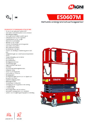 Piattaforme aeree verticali a pantografo su ruote MAGNI ES0607M