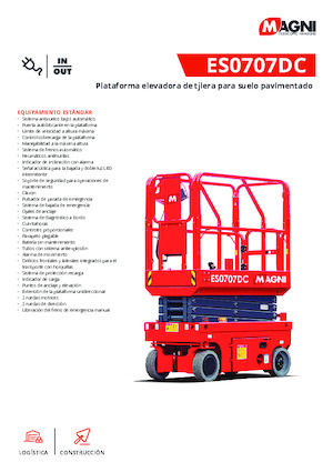 Piattaforme aeree verticali a pantografo su ruote MAGNI ES0707DC