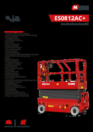 Piattaforme aeree verticali a pantografo su ruote MAGNI ES0812AC+