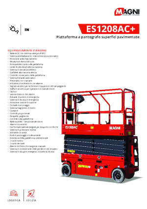 Piattaforme aeree verticali a pantografo su ruote MAGNI ES1208AC+