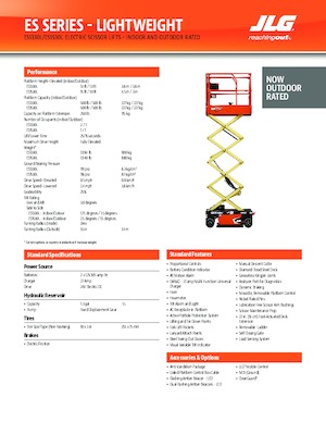 Piattaforme aeree verticali a pantografo su ruote JLG ES1330L