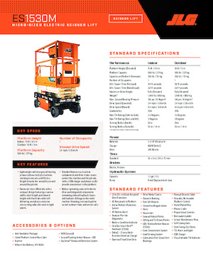 Piattaforme aeree verticali a pantografo su ruote JLG ES1530M