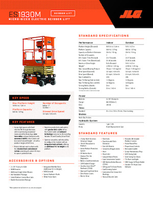 Piattaforme aeree verticali a pantografo su ruote JLG ES1930M