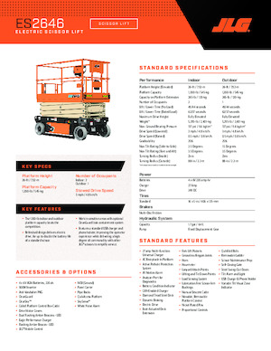 Piattaforme aeree verticali a pantografo su ruote JLG ES2646