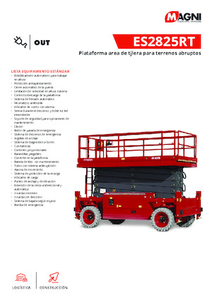 Piattaforme aeree verticali a pantografo su ruote MAGNI ES2825RT