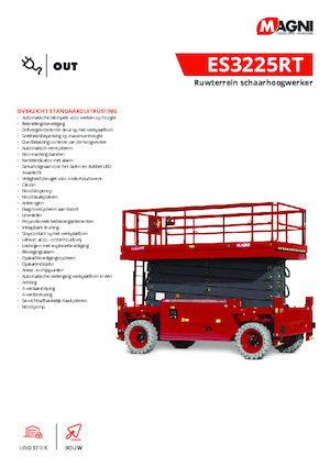 Piattaforme aeree verticali a pantografo su ruote MAGNI ES3225RT