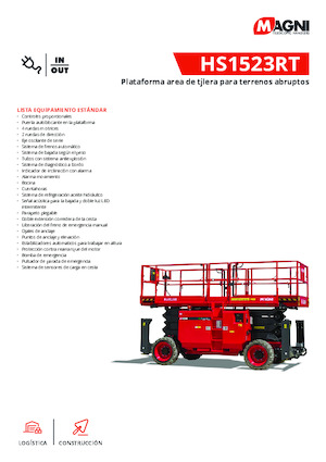 Piattaforme aeree verticali a pantografo su ruote MAGNI HS1523RT