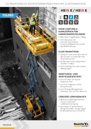 Piattaforme aeree verticali a pantografo su ruote Haulotte HS18E