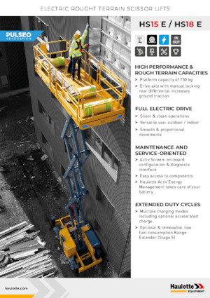 Piattaforme aeree verticali a pantografo su ruote Haulotte HS18E