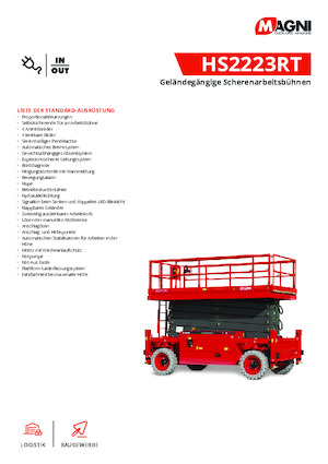 Piattaforme aeree verticali a pantografo su ruote MAGNI HS2223RT 