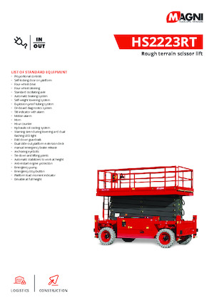 Piattaforme aeree verticali a pantografo su ruote MAGNI HS2223RT 