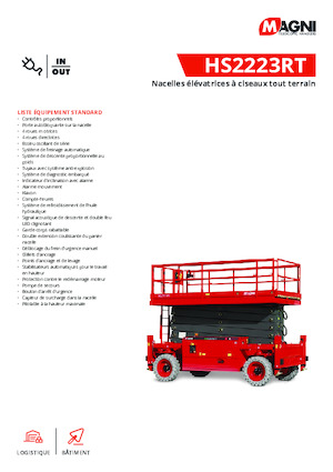 Piattaforme aeree verticali a pantografo su ruote MAGNI HS2223RT 