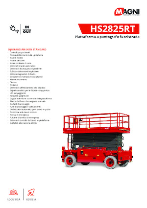 Piattaforme aeree verticali a pantografo su ruote MAGNI HS2825RT 