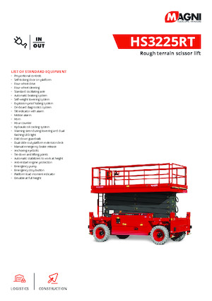 Piattaforme aeree verticali a pantografo su ruote MAGNI HS3225RT 