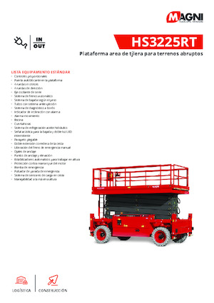 Piattaforme aeree verticali a pantografo su ruote MAGNI HS3225RT 