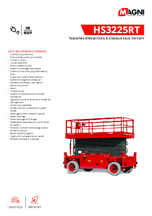 Piattaforme aeree verticali a pantografo su ruote MAGNI HS3225RT 