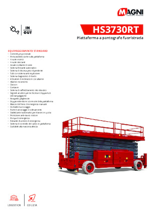 Piattaforme aeree verticali a pantografo su ruote MAGNI HS3730RT 