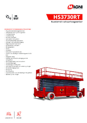 Piattaforme aeree verticali a pantografo su ruote MAGNI HS3730RT 