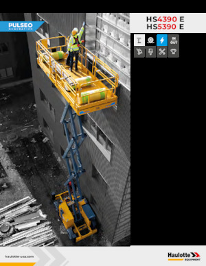 Piattaforme aeree verticali a pantografo su ruote Haulotte HS4390 E