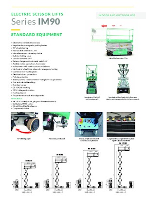 Piattaforme aeree verticali a pantografo su ruote Imer IM 10090