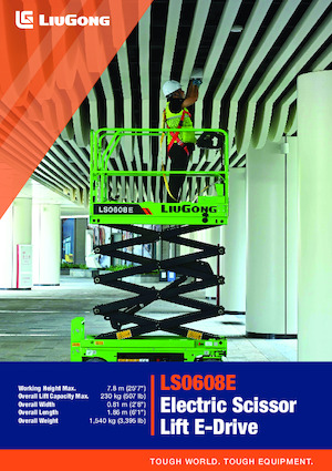 Piattaforme aeree verticali a pantografo su ruote Liugong LS0608E