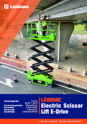 Piattaforme aeree verticali a pantografo su ruote Liugong LS0808E