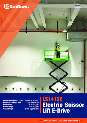 Piattaforme aeree verticali a pantografo su ruote Liugong LS1412E