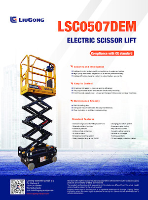 Piattaforme aeree verticali a pantografo su ruote Liugong LSC0507DEM