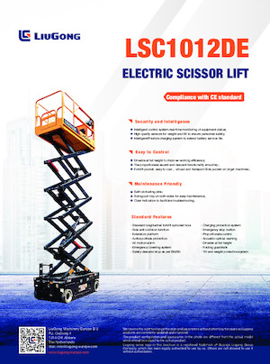 Piattaforme aeree verticali a pantografo su ruote Liugong LSC1012DE