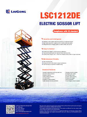 Piattaforme aeree verticali a pantografo su ruote Liugong LSC1212DE