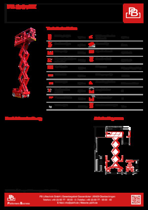 Piattaforme aeree verticali a pantografo su ruote PB PB ECo S78-7EZ