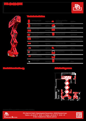 Piattaforme aeree verticali a pantografo su ruote PB PB S100-8EZ