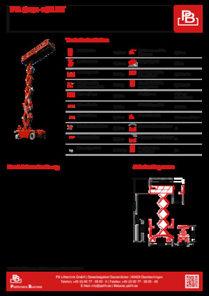 Piattaforme aeree verticali a pantografo su ruote PB PB S151-19E HT