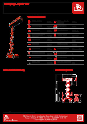 Piattaforme aeree verticali a pantografo su ruote PB PB S151-19EP HT