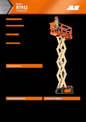 Piattaforme aeree verticali a pantografo su ruote JLG R1932