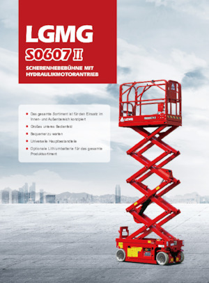 Piattaforme aeree verticali a pantografo su ruote LGMG  S0607II